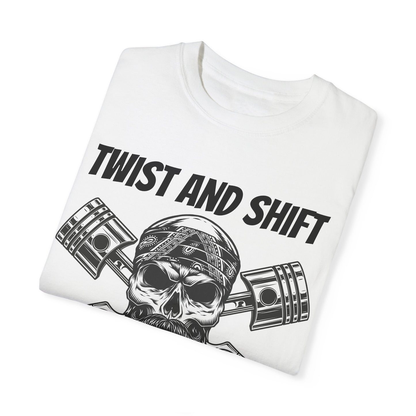 Twist and Shift Racing: Skull and Cross Pistons T-shirt